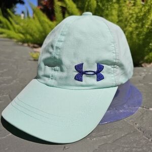 Youth Under Armour Seafoam Green Baseball Hat - Like New